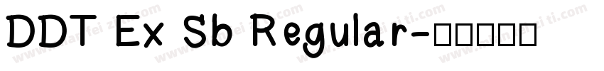 DDT Ex Sb Regular字体转换